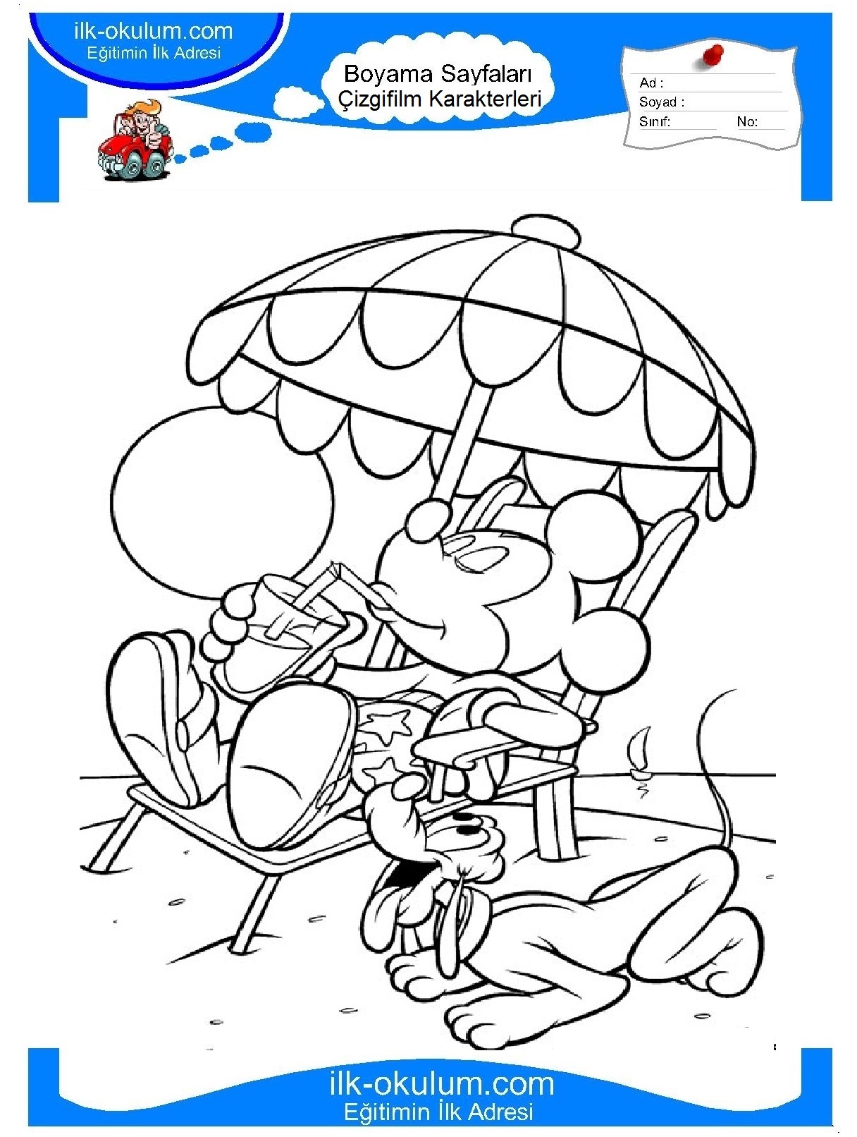 mickey ve minnie mouse boyama