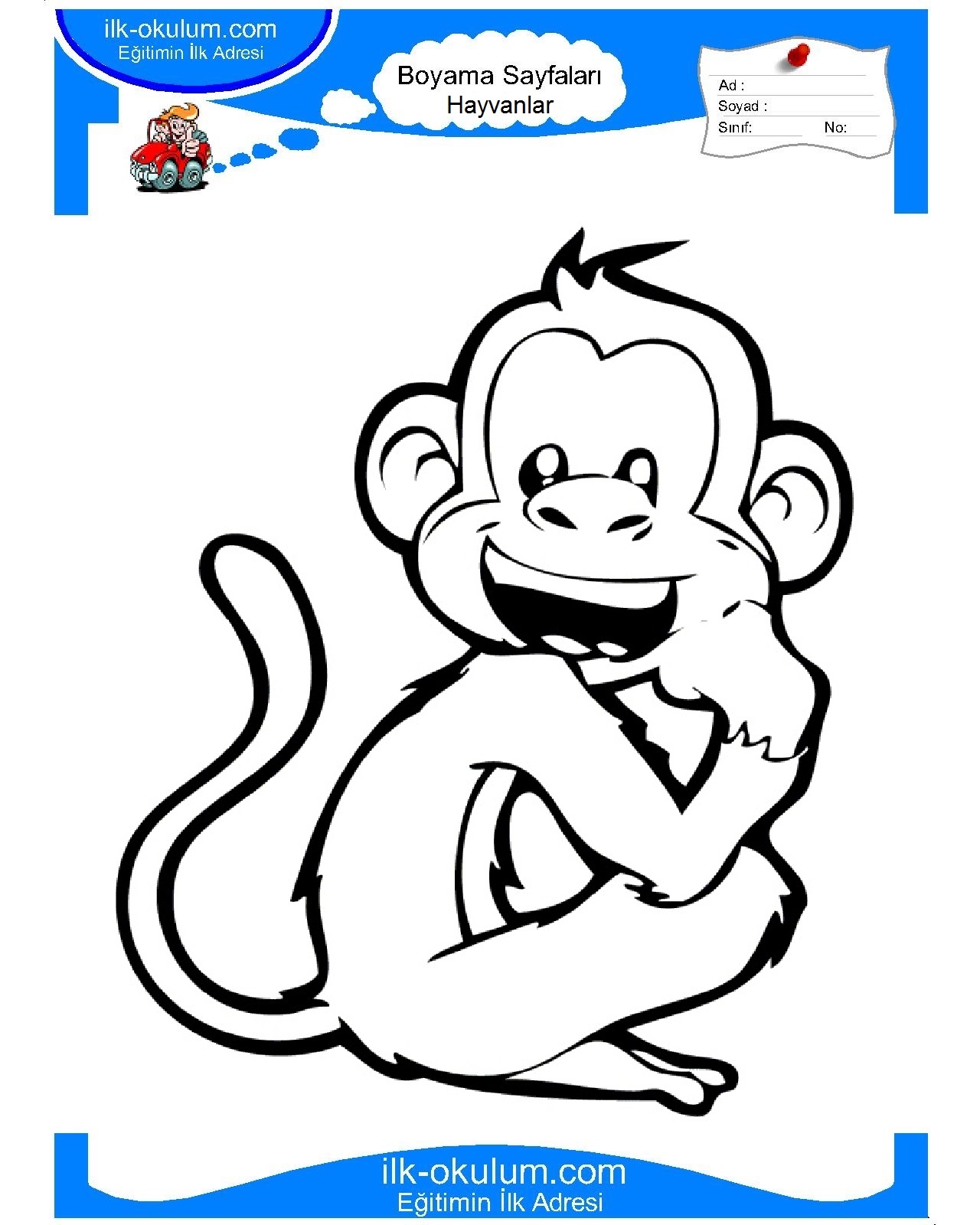 Раскраска обезьяна гуджитсу